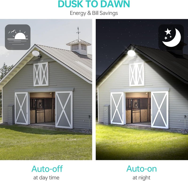 JOY ANAN LED Barn Light, 150W Dusk to Dawn LED Outdoor Light with 20000LM 6500K Daylight, IP66 Waterproof Security Exterior Street Light with 150°Adjustable Angle, Ultra-Bright & Easy to Install - Image 4